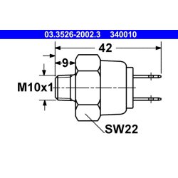 Stop Light Switch ATE 03.3526-2002.3 OE Ref 0005450109