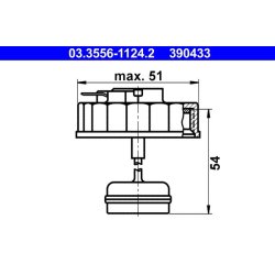 Brake Fluid Reservoir Cap ATE 03.3556-1124.2 OE Ref 34321153157