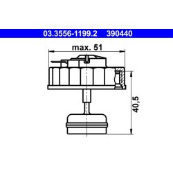 Brake Fluid Reservoir Cap ATE 03.3556-1199.2