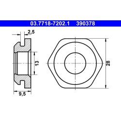 Vacuum Hose Connector Pipe Seal ATE 03.7718-7202.1 OE Ref 34331161985