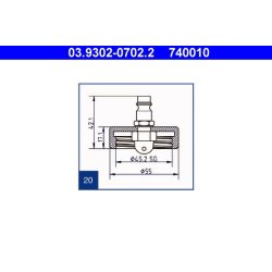 Brake Bleeder Adapter ATE 03.9302-0702.2