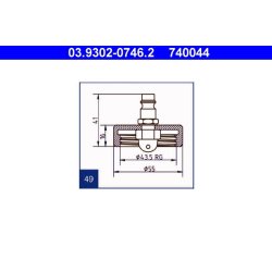Brake Bleeder Adapter ATE 03.9302-0746.2
