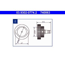 Brake Bleeder Adapter ATE 03.9302-0774.2