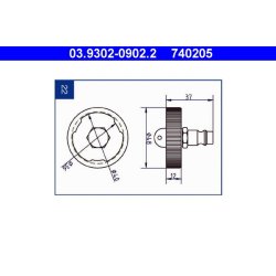 Brake Bleeder Adapter ATE 03.9302-0902.2