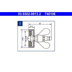 Brake Bleeder Adapter ATE 03.9302-0913.2