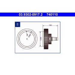 Brake Bleeder Adapter ATE 03.9302-0917.2