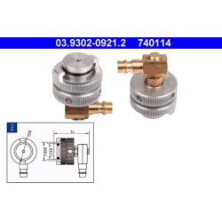 Adaptateur de purgeur de freins ATE 03.9302-0921.2