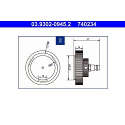 Brake Bleeder Adapter ATE 03.9302-0945.2