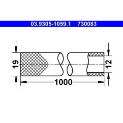 Brake Vacuum Hose ATE 03.9305-1059.1