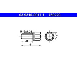 Flaring Tool Tensioner Bolt ATE 03.9310-0017.1