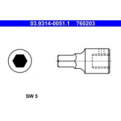 Socket Wrench Insert ATE 03.9314-0051.1