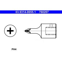 Socket Wrench Insert ATE 03.9314-0055.1