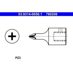 Insert de clé à douille ATE 03.9314-0056.1