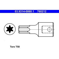 Insert de clé à douille ATE 03.9314-0060.1