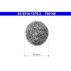 Kit de nettoyage de moyeu de roue, disque de nettoyage ATE 03.9314-1376.3