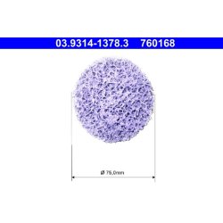 Kit de nettoyage de moyeu de roue, disque de nettoyage ATE 03.9314-1378.3