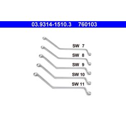 Ring open Ended Spanner Set ATE 03.9314-1510.3