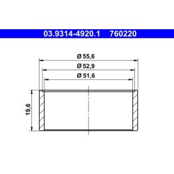 Bague de fixation du cache-poussière (pistons d'étrier de frein) ATE 03.9314-4920.1