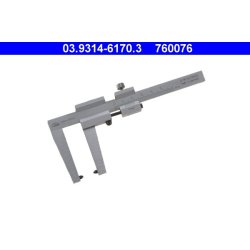 Épaisseur du disque de frein à l'aide d'un pied à coulisse ATE 03.9314-6170.3