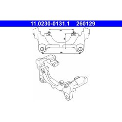 Brake Caliper Bracket ATE 11.0230-0131.1 OE Ref 5N0615125