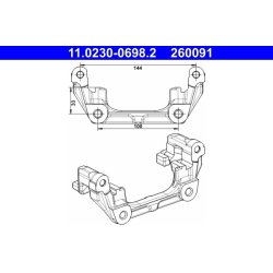 Brake Caliper Bracket ATE 11.0230-0698.2 OE Ref 1364113