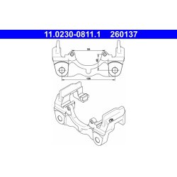 Brake Caliper Bracket ATE 11.0230-0811.1 OE Ref 7L6615425A