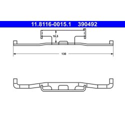 Brake Caliper Spring ATE 11.8116-0015.1 OE Ref 34211153199