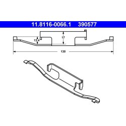 Brake Caliper Spring ATE 11.8116-0066.1 OE Ref 34211157646
