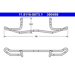 Brake Caliper Spring ATE 11.8116-0073.1 OE Ref 9404427708