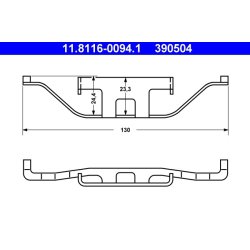 Brake Caliper Spring ATE 11.8116-0094.1 OE Ref 34211159963