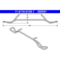 Brake Caliper Spring ATE 11.8116-0129.1 OE Ref 542530