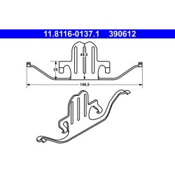 Brake Caliper Spring ATE 11.8116-0137.1 OE Ref 34116776526