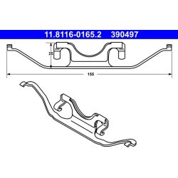 Ressort d'étrier de frein ATE 11.8116-0165.2