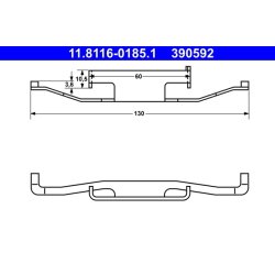 Brake Caliper Spring ATE 11.8116-0185.1 OE Ref 34111164635