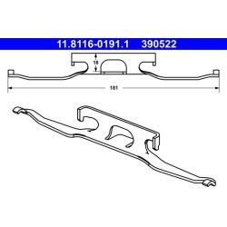 Brake Caliper Spring ATE 11.8116-0191.1 OE Ref A0004215891