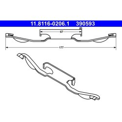 Brake Caliper Spring ATE 11.8116-0206.1 OE Ref 4778606