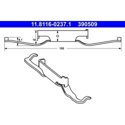 Brake Caliper Spring ATE 11.8116-0237.1 OE Ref 77363589