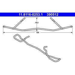 Brake Caliper Spring ATE 11.8116-0253.1 OE Ref 0004216091