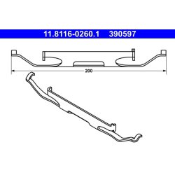 Brake Caliper Spring ATE 11.8116-0260.1 OE Ref 8D0615269