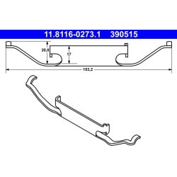 Brake Caliper Spring ATE 11.8116-0273.1 OE Ref 34116750159