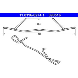 Brake Caliper Spring ATE 11.8116-0274.1 OE Ref 411869F500