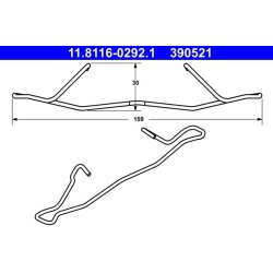 Brake Caliper Spring ATE 11.8116-0292.1 OE Ref 542535