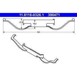 Brake Caliper Spring ATE 11.8116-0326.1 OE Ref 1138654