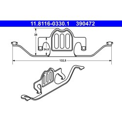 Brake Caliper Spring ATE 11.8116-0330.1 OE Ref 34216758059