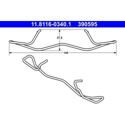Brake Caliper Spring ATE 11.8116-0340.1 OE Ref 1223689