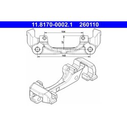 Brake Caliper Bracket ATE 11.8170-0002.1 OE Ref 465013096R