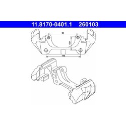 Brake Caliper Bracket ATE 11.8170-0401.1 OE Ref 0034200415
