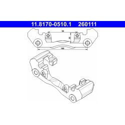 Brake Caliper Bracket ATE 11.8170-0510.1 OE Ref 0004210406