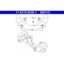 Brake Caliper Bracket ATE 11.8170-0530.1 OE Ref 34116768437