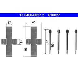 Brake Pad Accessory Kit ATE 13.0460-0027.2